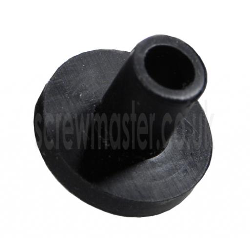 Flanged Spacer Sleeve Grommet Black Plastic Cushion Glass for Mirror Screws
