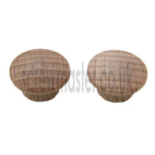 10 wooden hole plugs BEECH 10mm diameter cover caps