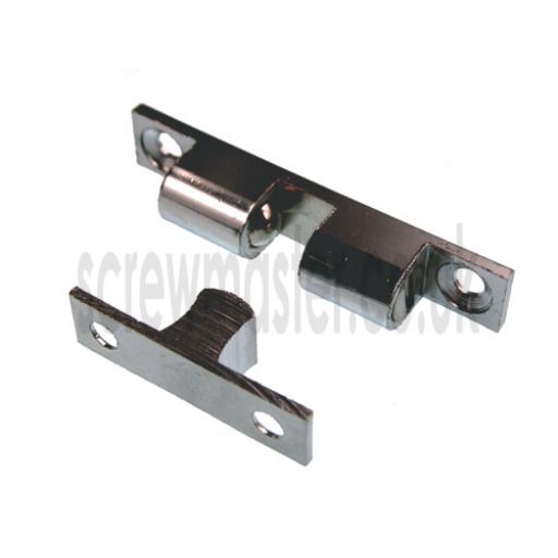 Double Ball Catch 50mm polished chrome cupboard door latch
