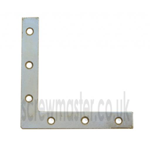 Angle Plate Corner Brace flat 'L' shape Repair Bracket 100mm x 100mm BZP