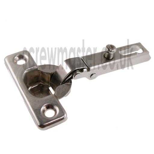 Pair of Concealed Mini Hinges slide on 92 degree sprung 26mm boss hole 0 crank full overlay