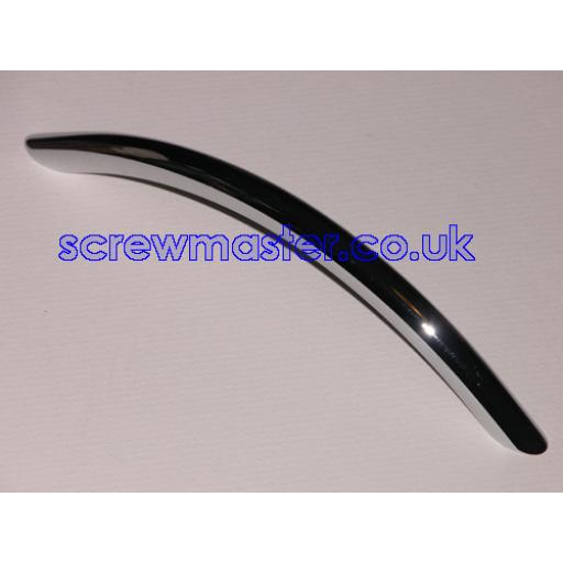 Bow Handle Polished Chrome 128mm hole centres round rod