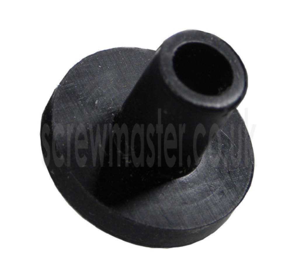 Flanged Spacer Sleeve Grommet Black Plastic Cushion Glass for Mirror Screws