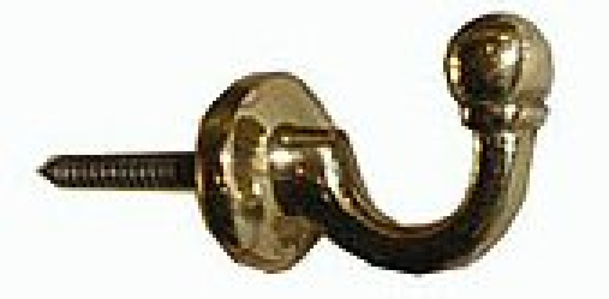 Curtain Tie Back Hook Victorian Ball style solid brass Small to hold