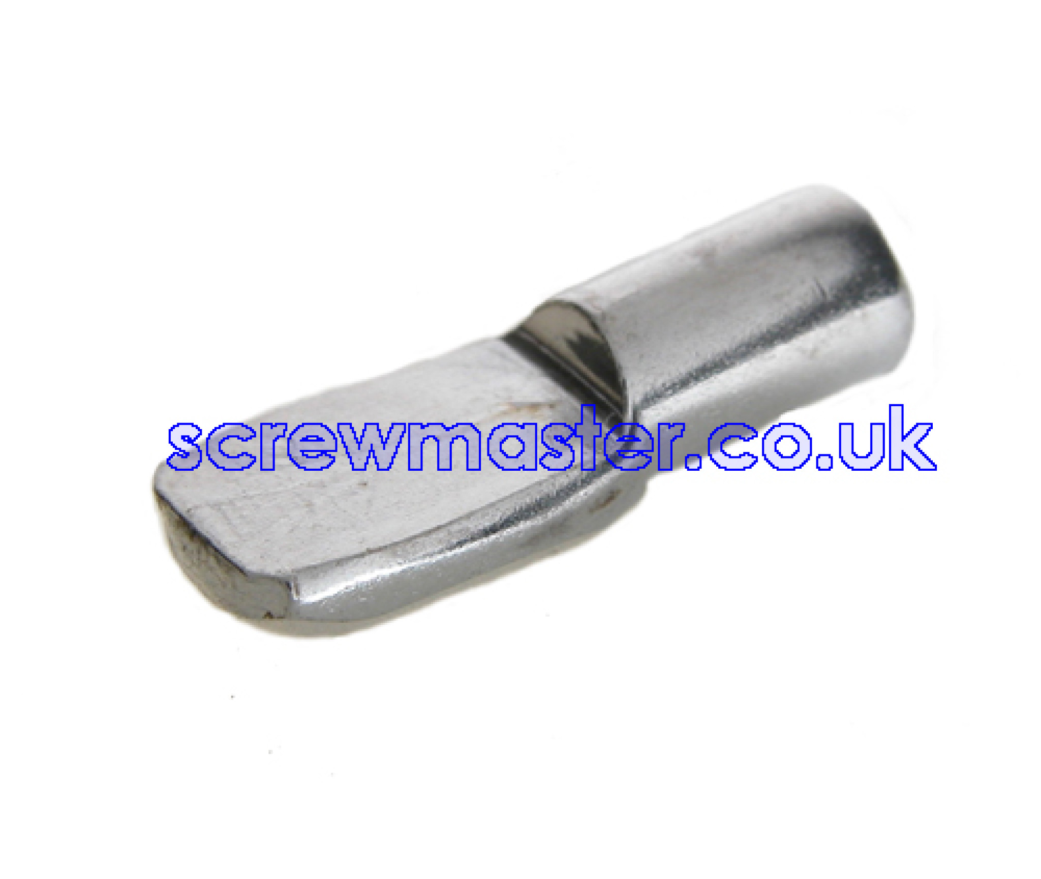 4 Spoon Shaped Shelf Supports 5mm peg Nickel finish for adjustable shelves